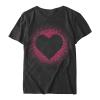 Women Love Heart Graphic Tees Shirt Short Sleeve Tops Tshirts Regular Fit Tunic Blouse Cute Funny Gift Clothes 2023 view 3