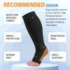 3 Pack Open Toe Compression Socks for Women & Men, Toeless Knee High Stockings for Circulation Support, Copper Black XX-Large view 4