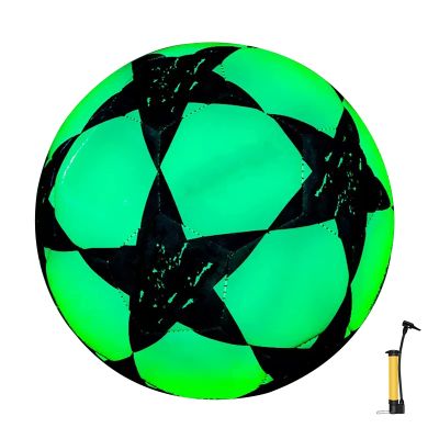 Reflective Football, Glowing Up Ball, Glow in the Dark By Light Reflect, Size 5 Standard Practice Training Football with Mesh Bag and Gas Needle, Durable, Indoor, Outdoor, Training, Playtime and Games