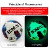 Reflective Football, Glowing Up Ball, Glow in the Dark By Light Reflect, Size 5 Standard Practice Training Football with Mesh Bag and Gas Needle, Durable, Indoor, Outdoor, Training, Playtime and Games view 3