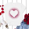Women Love Heart Graphic Tees Shirt Short Sleeve Tops Tshirts Regular Fit Tunic Blouse Cute Funny Gift Clothes 2023 view 2