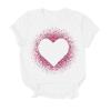 Women Love Heart Graphic Tees Shirt Short Sleeve Tops Tshirts Regular Fit Tunic Blouse Cute Funny Gift Clothes 2023 view 3
