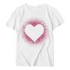 Women Love Heart Graphic Tees Shirt Short Sleeve Tops Tshirts Regular Fit Tunic Blouse Cute Funny Gift Clothes 2023 view 4
