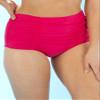 Swimsuits For All Women's Shirred High Waist Swim Brief - 8, Navy (Plus view 3