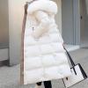 tuduoms Womens Winter Hooded Maxi Long Down Coat Warm Belted Quilted Puffer Jacket Fashion Slim Long Puffy Parka Snow Jacket view 4