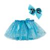 Baby Girls Fluffy Soft Skirt Headband Set Rainbow Tulle Princess Ballet Dress Infant Girls Tutu Skirt (Blue, 2-4 Years) view 1