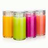 Glass Water Bottles, 4-Pack Wide Mouth, Clear Lids, Borosilicate, 10oz view 1
