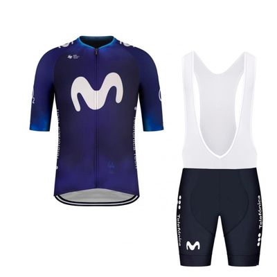 SGCIKER 2023 Team M Blue Cycling Jersey Set,Summer Cycle Shirt MTB Bike Clothing Bib Short Kits 9D Gel Pad (6XL)