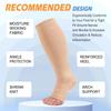 CTHH 3 Pack Open Toe Compression Socks for Women & Men, Toeless Knee High Stockings for Circulation Support, Nude 4X-Large view 4