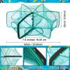 Woanger 3 Pcs Minnow Trap, Include 2 Fishing Bait Trap 1 Cylindrical Hexagon Crab Crawfish Trap, Lobster Shrimp Collapsible Cast Nets Portable Folded Fishing Accessories,12x21.65 Inches view 3