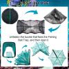Woanger 3 Pcs Minnow Trap, Include 2 Fishing Bait Trap 1 Cylindrical Hexagon Crab Crawfish Trap, Lobster Shrimp Collapsible Cast Nets Portable Folded Fishing Accessories,12x21.65 Inches view 4