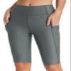 baleaf Women's Swim Board Shorts SPF UV High Waisted Tummy Control Tankini Bathing Suit Swimsuit Bottoms with Pockets Dark Grey XL view 1