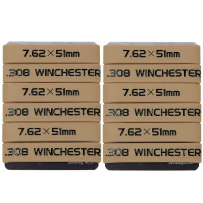 Aolamegs 12 Pack .308 Winchester/7.6251mm Magazine Marking Band (Khaki-Black)