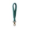 COLORFUL BLING Boho Macrame Wristlet Keychain Handmade Tassel Keychain Bracelet Keyring Holder Wrist Lanyard for Handbag Purse Backpack-Dark Green view 1