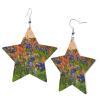 Texas Bluebonnets Scenery Leather Star Earrings Fashion Women'S Earrings Women'S Lightweight Pendant Earrings view 2