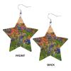Texas Bluebonnets Scenery Leather Star Earrings Fashion Women'S Earrings Women'S Lightweight Pendant Earrings view 3