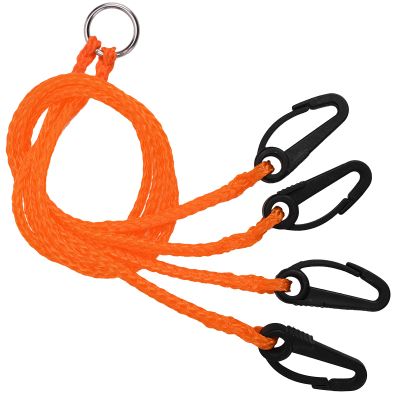 A1FISHER 4 Arm Crab Trap Harness with Durable Plastic Hooks for Sailing Fishing Orange 1 Pack