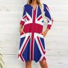 Fattyeery Elegant Casual Long Dress British Flag Girls Summer Sunshine Beach Skirts for Womens 3XL view 2