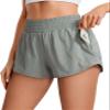CRZ YOGA High Waisted Running Shorts for Women 2.5" - Mesh Liner Quick Dry for Workout Sport Athletic with Zipper Pocket Sterling Medium view 1