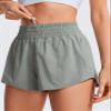 CRZ YOGA High Waisted Running Shorts for Women 2.5" - Mesh Liner Quick Dry for Workout Sport Athletic with Zipper Pocket Sterling Medium view 3