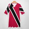Fattyeery Elegant Casual Long Dress Trinidad and Tobago Flag Girls Summer Sunshine Beach Skirts for Womens 3XL view 3