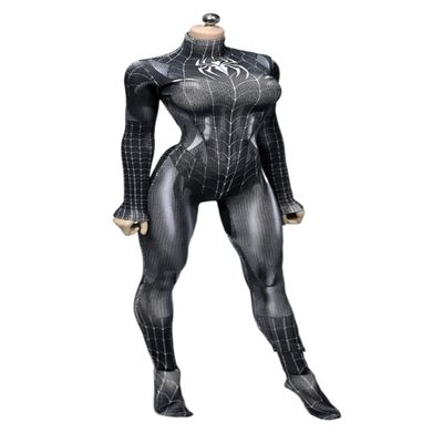 Fremego 1/6 Scale Female Clothes,Female Tight Stretch Bodysuit Jumpsuit Outfit Clothing for 12inch PH TBL JO Seamless Action Figure Body (C)