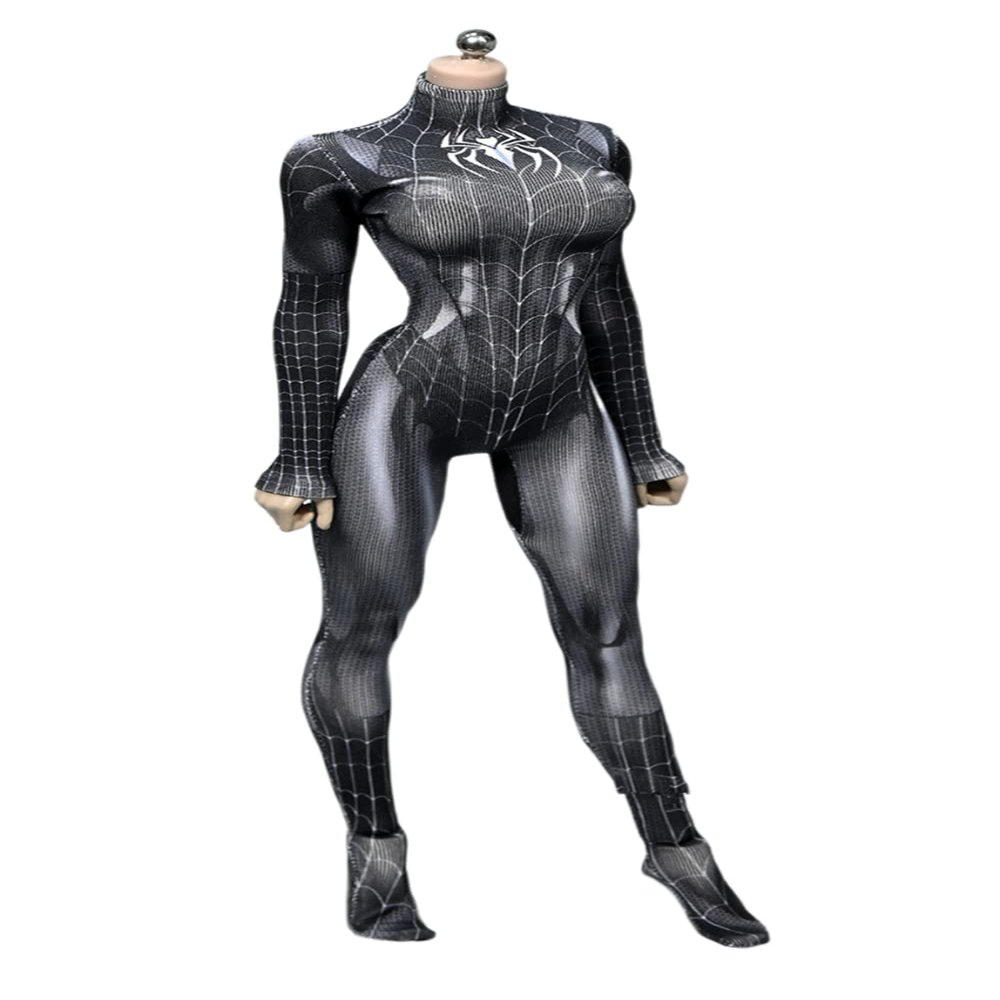 Fremego 1/6 Scale Female Clothes,Female Tight Stretch Bodysuit Jumpsuit Outfit Clothing for 12inch PH TBL JO Seamless Action Figure Body (C)