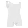 Agoky Adult Men's Spandex Short Tank Unitard Bodysuit Sports Workout Biketard Bodyshaper White XX-Large view 4