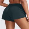 CRZ YOGA High Waisted Running Shorts for Women 2.5" - Mesh Liner Quick Dry for Workout Sport Athletic with Zipper Pocket Melanite XX-Small view 2