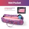 Boulder Bee | Yoga Mat Bag | Large Yoga Mat Carrier with Wet Pocket | Yoga Gifts | Gym Tote Bag for Women (Bright Pink) view 4