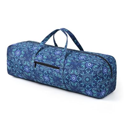 Boulder Bee | Yoga Mat Bag | Large Yoga Mat Carrier with Wet Pocket | Yoga Gifts | Gym Tote Bag for Women (Blue)