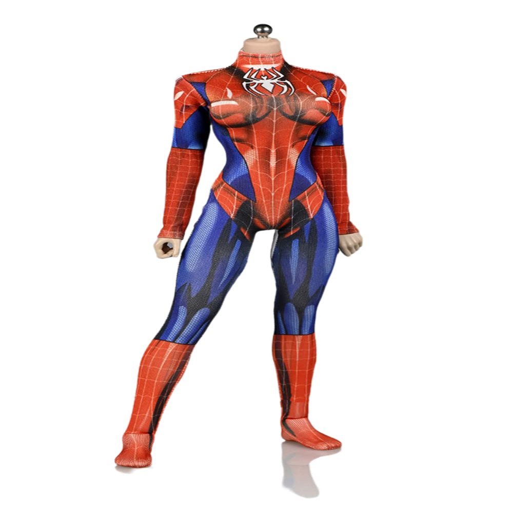 Fremego 1/6 Scale Female Clothes,Female Tight Stretch Bodysuit Jumpsuit Outfit Clothing for 12inch PH TBL JO Seamless Action Figure Body (D)