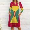 Fattyeery Elegant Casual Long Dress Flag of Grenada Girls Summer Sunshine Beach Skirts for Womens 5XL view 2