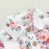 Sister Brother Matching Clothes Infant Baby Girl Floral Romper Bodysuit Toddler Baby Boy Button Down Shirt and Shorts Set (White Brother, 2-3 Years) view 2