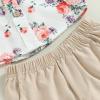 Sister Brother Matching Clothes Infant Baby Girl Floral Romper Bodysuit Toddler Baby Boy Button Down Shirt and Shorts Set (White Brother, 2-3 Years) view 4