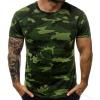 Tshirts Shirts for Men, T Shirts Men Mens T Shirt Thin Plain T Shirts Cotton Men's Casual Summer Round Neck Tight Sexy Camouflage Short Sleeve Top Sports T-Shirt Large T - Shirts (4XL, Army Green) view 2