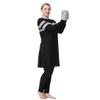 ODIZLI Muslim Swimsuits for Women Plus Size Modest Islamic Arabic Swimwear Burkini Long Sleeve Abayas for Women Muslim Bathing Suits Burkini with Cap Black Pink 3XL view 1