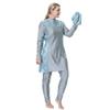 Swimsuit Women Muslim Plus Size Muslim Swimsuits for Women Modest Islamic Arabic Swimwear Burkini Traje De Bao Modesto para Mujeres Top Pants Cap 3PCS Rash Guard Bathing Suits Gray d 7XL view 1