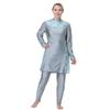 Swimsuit Women Muslim Plus Size Muslim Swimsuits for Women Modest Islamic Arabic Swimwear Burkini Traje De Bao Modesto para Mujeres Top Pants Cap 3PCS Rash Guard Bathing Suits Gray d 7XL view 4