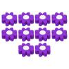 PATIKIL Tennis Racket Vibration Dampener, 10 Pack Soft Silicone Racquet Shock Absorber String Damping, Purple view 1