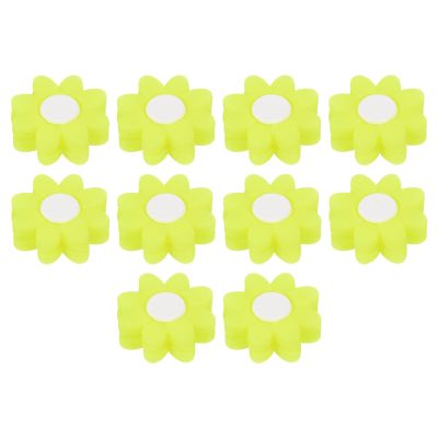 PATIKIL Tennis Racket Vibration Dampener, 10 Pack Soft Silicone Racquet Shock Absorber String Damping, Yellow