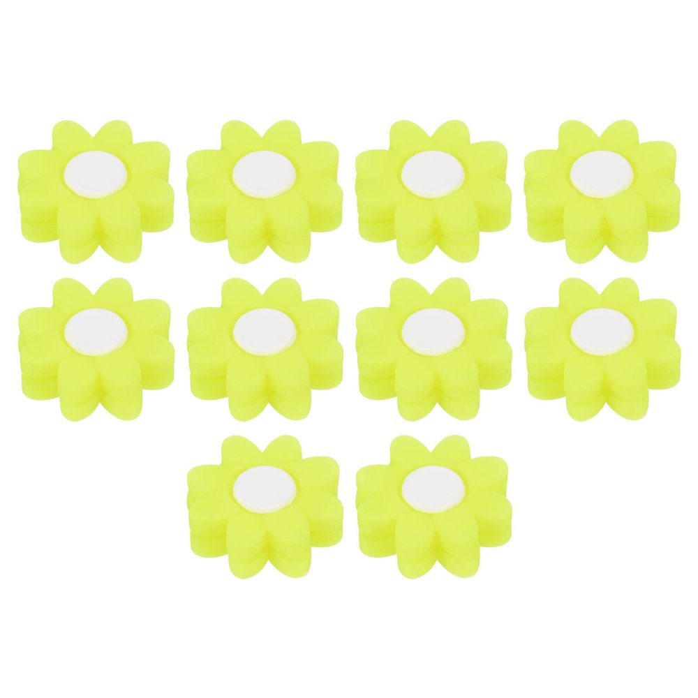 PATIKIL Tennis Racket Vibration Dampener, 10 Pack Soft Silicone Racquet Shock Absorber String Damping, Yellow