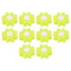 PATIKIL Tennis Racket Vibration Dampener, 10 Pack Soft Silicone Racquet Shock Absorber String Damping, Yellow view 1
