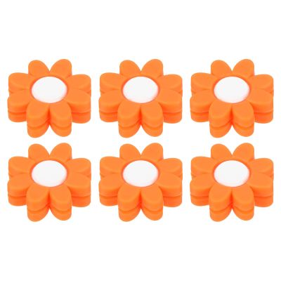 PATIKIL Tennis Racket Vibration Dampener, 6 Pack Soft Silicone Racquet Shock Absorber String Damping, Orange