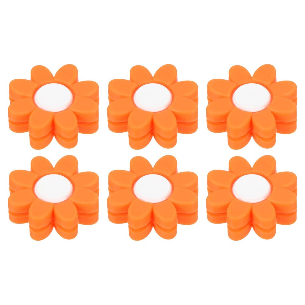 PATIKIL Tennis Racket Vibration Dampener, 6 Pack Soft Silicone Racquet Shock Absorber String Damping, Orange