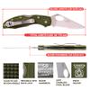 Firebird GANZO F759MS-GR Pocket Folding Knife 440C Stainless Steel Serrated Blade Anti-Slip Handle with Clip Fishing Camping Outdoor EDC Utility Pocket Knife (Green) view 3