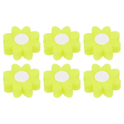 PATIKIL Tennis Racket Vibration Dampener, 6 Pack Soft Silicone Racquet Shock Absorber String Damping, Yellow