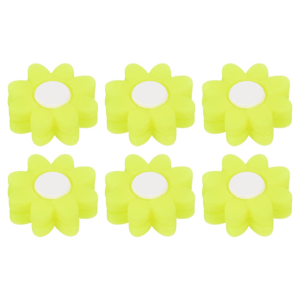 PATIKIL Tennis Racket Vibration Dampener, 6 Pack Soft Silicone Racquet Shock Absorber String Damping, Yellow