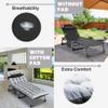 ABORON 5 Positions Camping Cots for Adults,Outdoor Folding Sleeping Cot/Mat,Folding Chaise Lounge Chair with Pillow,Portable Reclining Chair for Beach Lawn Camping Pool,Sunbathing Chairs view 3