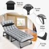 ABORON 5 Positions Camping Cots for Adults,Outdoor Folding Sleeping Cot/Mat,Folding Chaise Lounge Chair with Pillow,Portable Reclining Chair for Beach Lawn Camping Pool,Sunbathing Chairs view 4